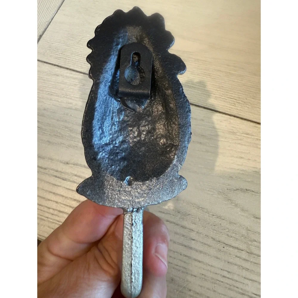 Cast Iron‎ or pewter Pineapple Wall Hook Silver Decor Tropical Nautical